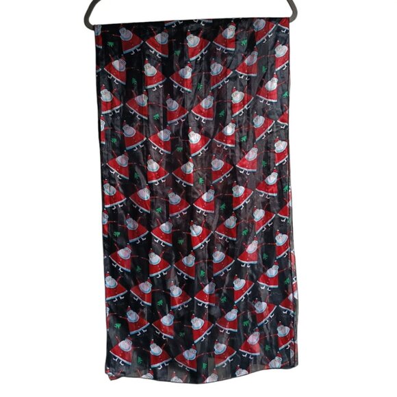 🛍️Vintage Ugly Christmas Scarf - 🎅Santa Holiday Stockings - Black & Red - Picture 6 of 6